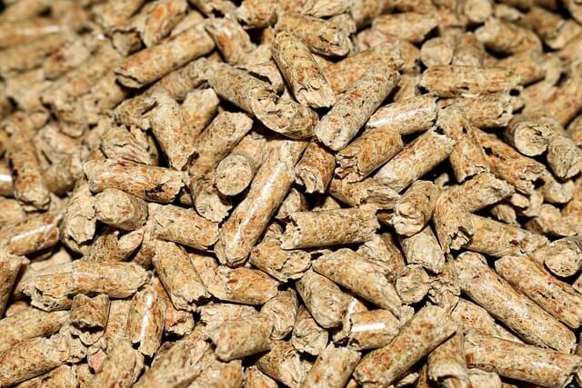 pellets de bois en gros plan